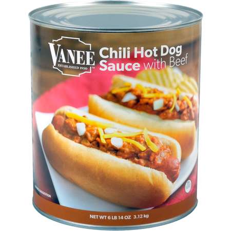 Vanee Vanee Chili Hot Dog Sauce With Meat 110 oz., PK6 390I-VAN